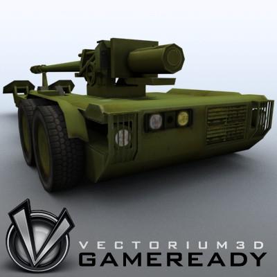 3D Model of Low res model of modern Chinese howitzer PLL01 (W88/890). - 3D Render 5